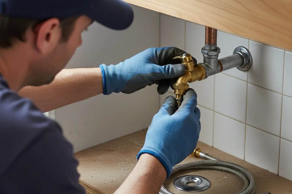 Shutoff valve and fitting work during Emergency Plumbing in Eatonton